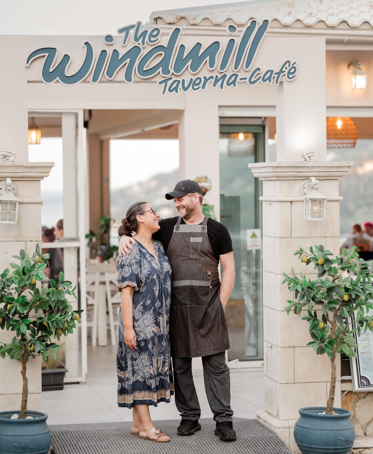 Yiannis and Christina Moutsis Founders of The Windmill Taverna Zakynthos